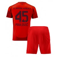 Bayern Munich Aleksandar Pavlovic #45 Domáci Detský futbalový dres 2024-25 Krátky Rukáv (+ trenírky)